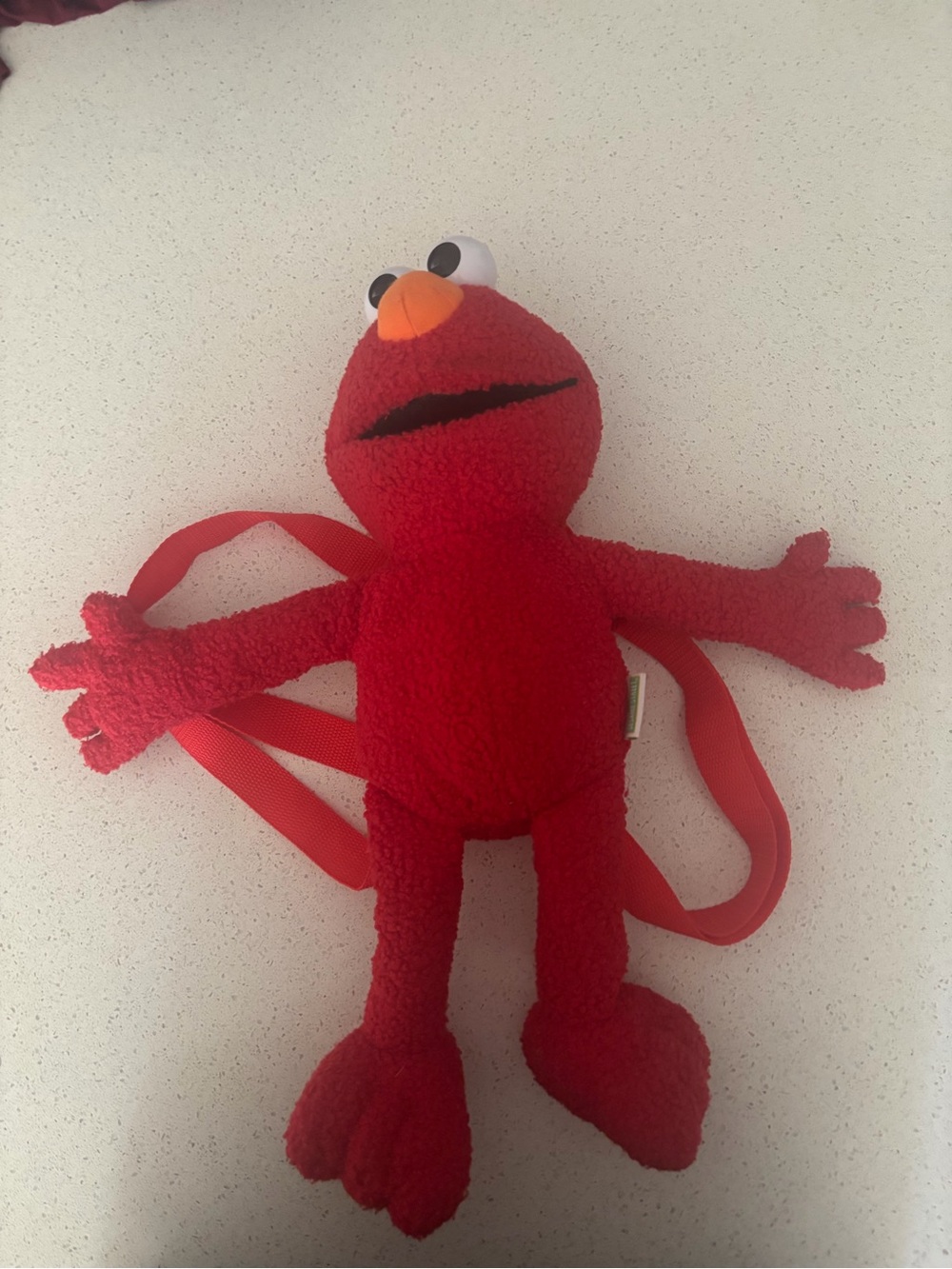 Sesame Street Elmo Full Body Plush Backpack Red Adjustable Straps 15”